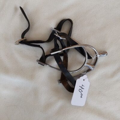 Black Leather Strap Spurs