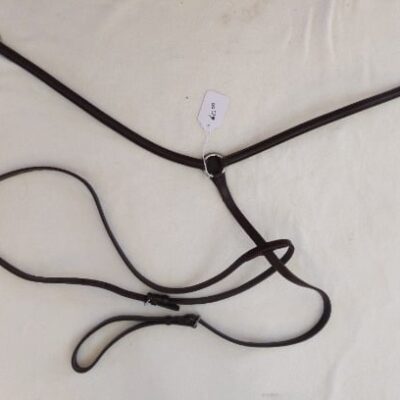 Dark Brown Leather Breastplate with Running Martingale