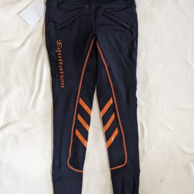 Orange and Navy Equitation Breeches Size Small