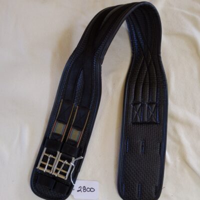 Black Pleather Girth with Elastic Sides 34"