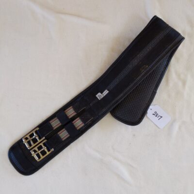 Black Pleather Girth with Elastic Sides 30"