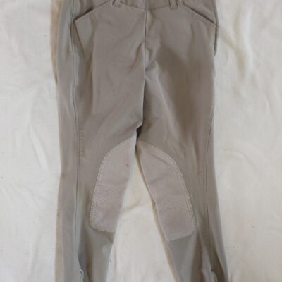 Elation Beige Half Seat Breeches Side Zip 24
