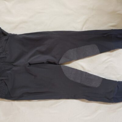 Dark Grey Half Seat Elation Platinum Side Zip Breeches 26R