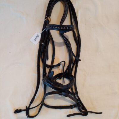 Black Jeweled Bridle with Reins
