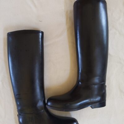 Auken Black Tall Rubber Riding Boots