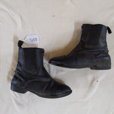 Black Zip up Paddock Boots Size 9