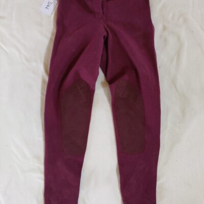 Burgundy Half Seat Breeches Size 26R
