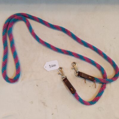 Pink Blue Nylon Reins Clip On