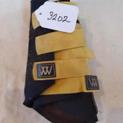 WoofWear Brush Boots with Yellow Straps x2