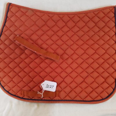 Navy Trimmed Orange Saddle Pad Full