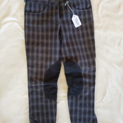 Plaid Half Seat Breeches 28