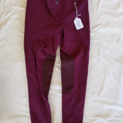 Elation Half Seat Breeches Burgundy 30R