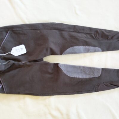 Grey with Purple Trim Half Seat Breeches 10