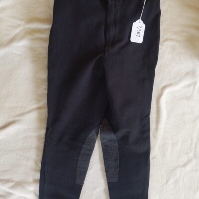Black Half Seat Breeches Kids 12