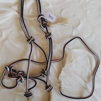 Pink and Black Rope Halter