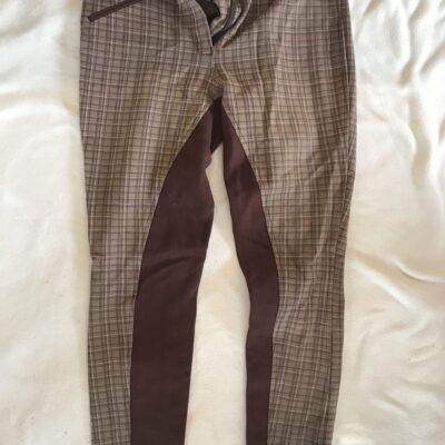 Brown Plaid Full Seat Breeches 32
