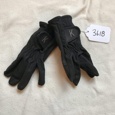 K Black XS Kids Riding Gloves