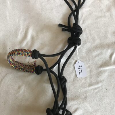 Black and Rainbow Rope Halter