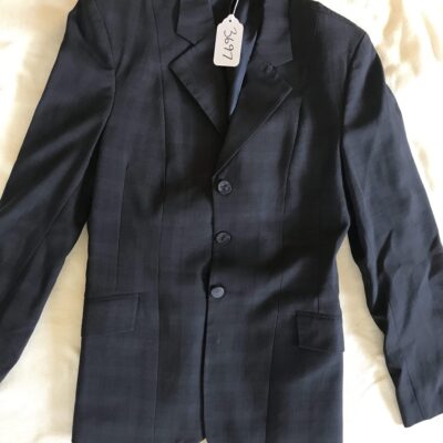 Black Plaid Show Jacket Size 8
