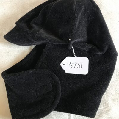 Winter Black Velvet Top Helmet Cover