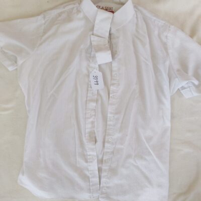 Classic White Short Sleeved Show Shirt XL