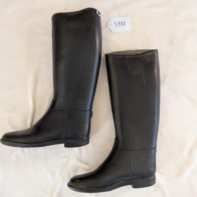 Black Tall Rubber Riding Boots Size 5