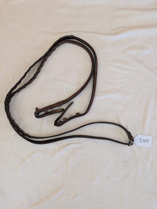 Brown Leather Braided Reins