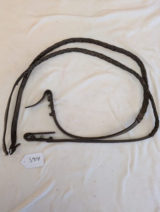 Brown Leather Braided Reins