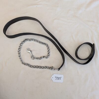 Brown Leather Chain Lead Line
