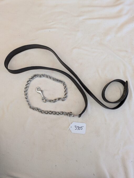 Brown Leather Chain Lead Line