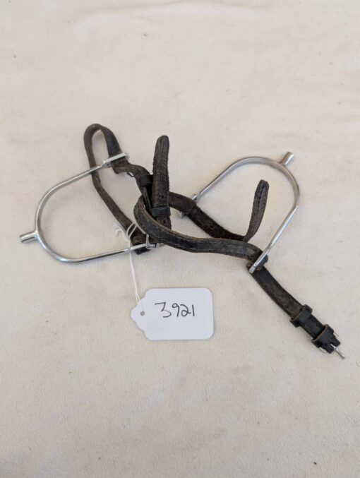 Black Leather Spurs