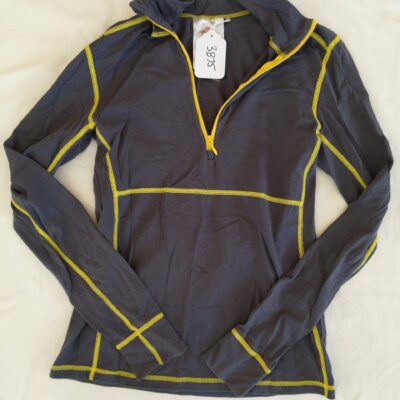 Tempo Grey and Yellow Long Sleeve Shirt XS