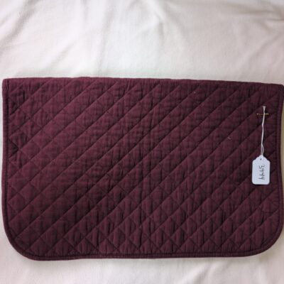 Burgundy Quilted Saddle Pad