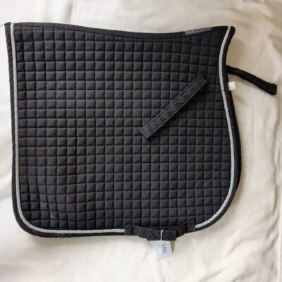 Black with Silver Trim Saddle Pad