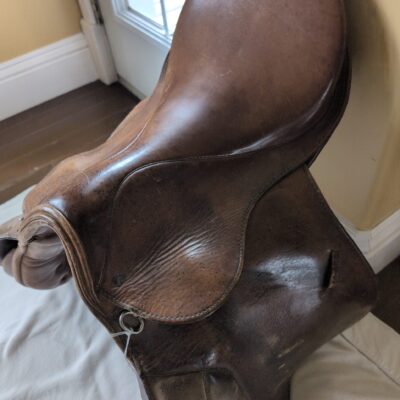 Hubertus Brown Leather Saddle with Suede 17