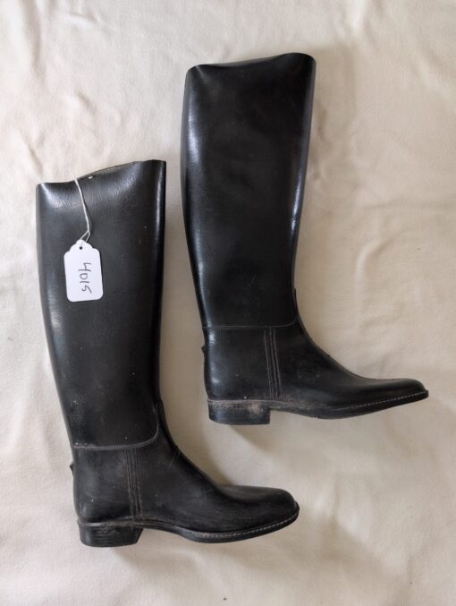 Black Tall Rubber Riding Boots 7