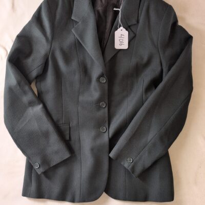 Black and Green Pinstriped Show Jacket Ladies M
