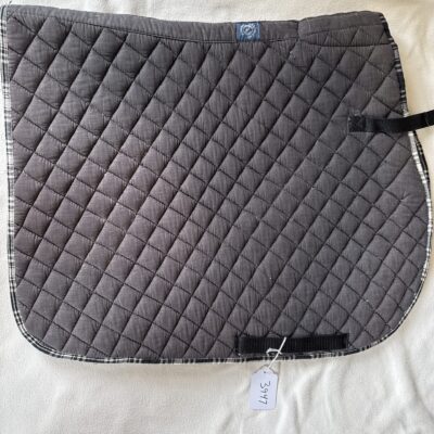 Black and Plaid Lined Saddle Pad