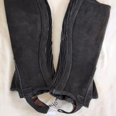 Black Suede Half Chaps XXS