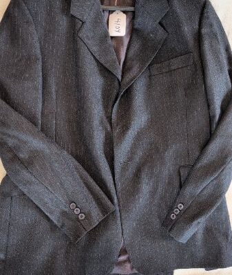 Black Pinstriped Show Jacket XXL