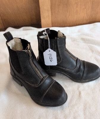 Black Winter Auken Zipup Paddock Boots 3