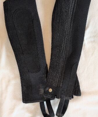 Black Neoprene Half Chaps XS