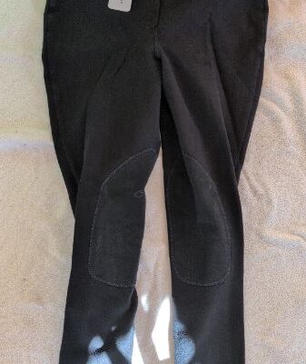 Elation Black Half Seat Breeches 34