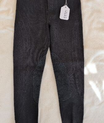 Elation Black Half Seat Breeches Kids 10