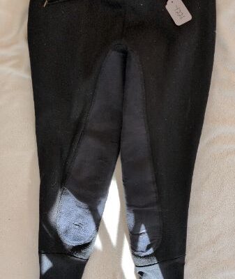 Full Seat Black Winter Breeches XL