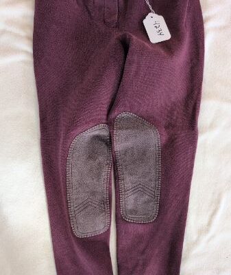 Burgundy Half Seat Breeches 28R