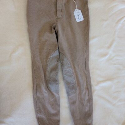 Elation Half Seat Beige Breeches Kids 14