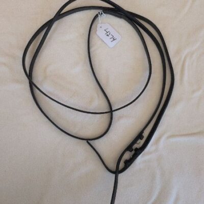 Black Leather Curb Rein