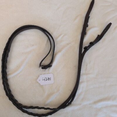 Brown Leather Braided Reins