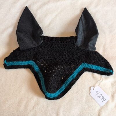Aqua and Black Fly Bonnet